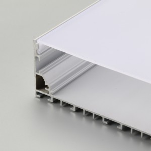 LED aluminiumsprofil med pc-diffusor flad form til LED-strip