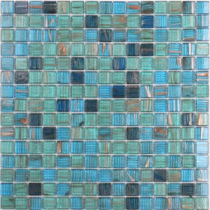 Iriserende Golden Line Glass Mosaic Swimming Pool Fliser Til salg