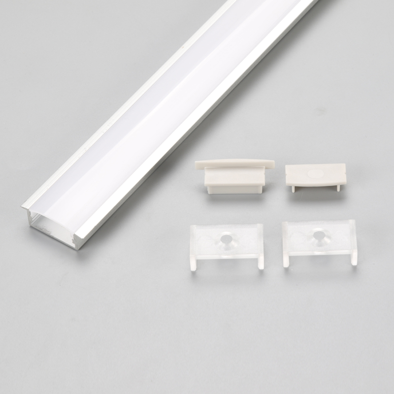 Fabrikspris køkkenskab aluminium LED-profil til LED-strimmellys, forsænket LED-lysstang ekstrudering alu profilkanal