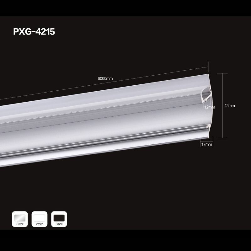 Hjørne-PC-dækning af aluminiumsprofil LED-strimmel til fleksibel LED-lysstrimeldiffusor