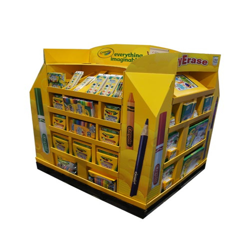 Karton tilpasset legetøj monteret Supermarked Pallet Display Stand