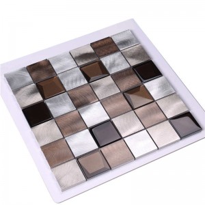 2018Alu mix afskåret glas 12x12mosaic badeværelse fliser