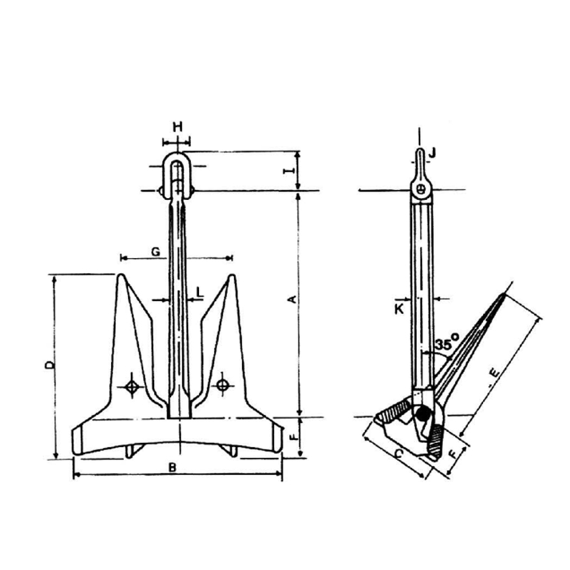AC-14 Type High Holding Power HHP Stockless Anchor