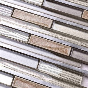 Engros firkantet krystalglasmosaik Flise krystal porcelæn fliser til Hotel Club vægge