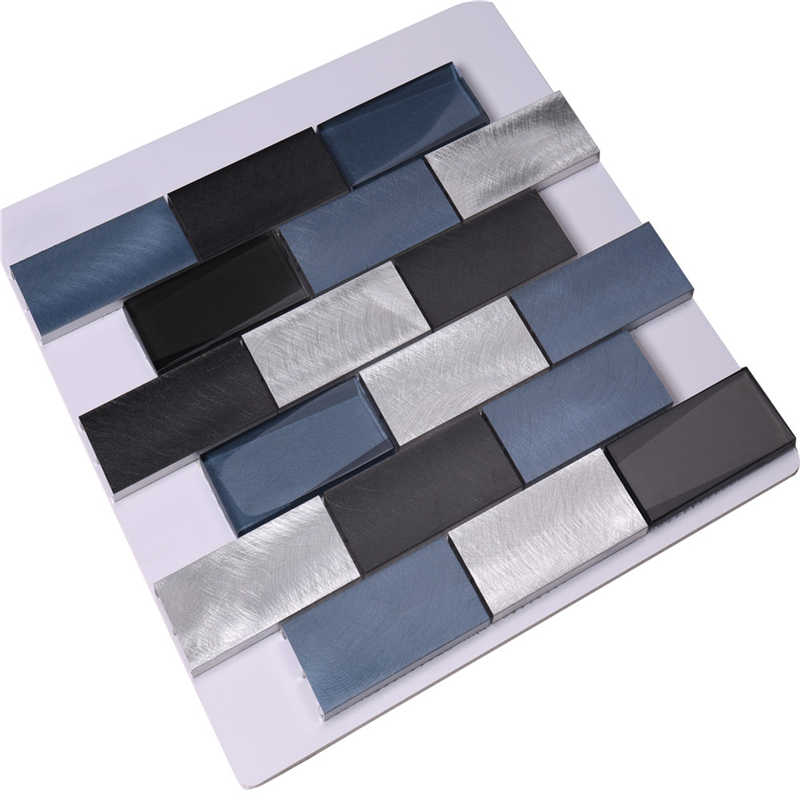 Interlocking Blue Aluminium Mosaic Kitchen Wall Fliser