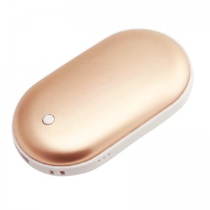 Lille genanvendelig lomme-småsten-batteripakke til smarte telefoner med håndvarmefunktion