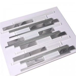 Superhvidt glas \u0026 Alu badeværelse vægmosaikfliser