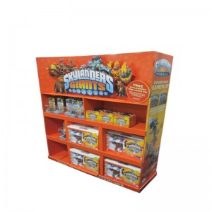 Innovativ baggrundsbelyst 3 hylde / lag papir pap gulv display stå til cookies / kiks / brød / chokolade stativer