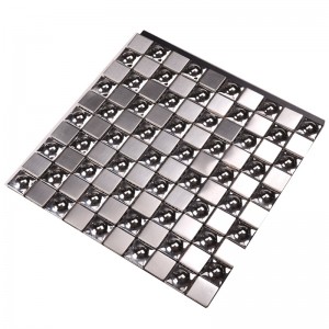 Glaseret keramisk blanding SUS304 Mosaic Fliser til vægdekoration HSW-18016