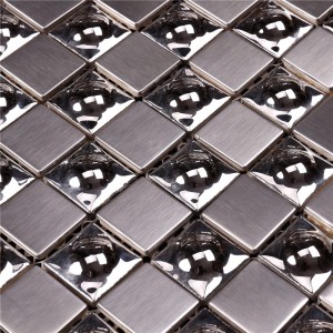 Glaseret keramisk blanding SUS304 Mosaic Fliser til vægdekoration HSW-18016