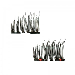 False øjenvipper med dobbelt magnet