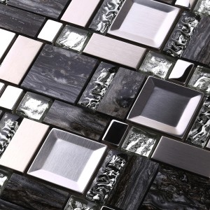 Engros antik marokkansk mosaik blandet folie galvaniseret glas flisevægdekoration