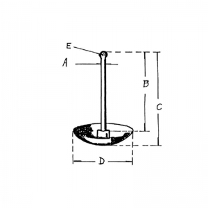 Stort fortøjningssvampanker malet rødt