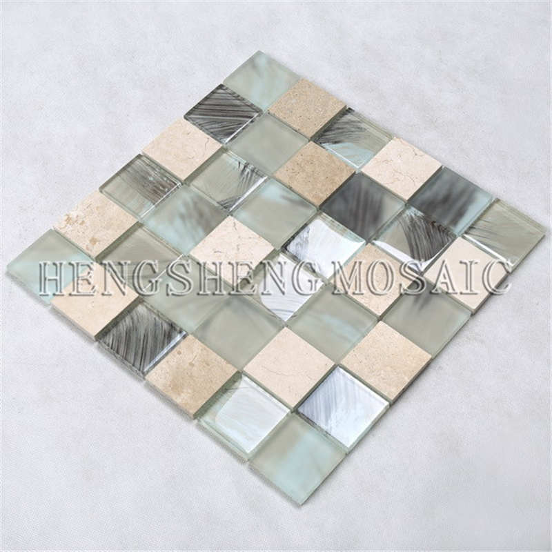 YMS23 Antik Salon Dekorationsvægge Mosaik Glas Blandet keramisk mønsterflise