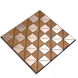 Decor Champagne Gold Color Geometric Mosaic Fliser HSW18118