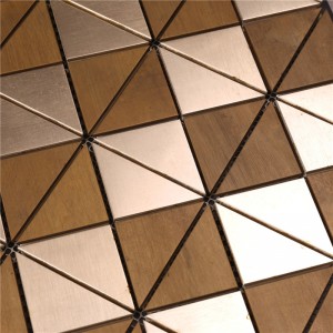 Decor Champagne Gold Color Geometric Mosaic Fliser HSW18118