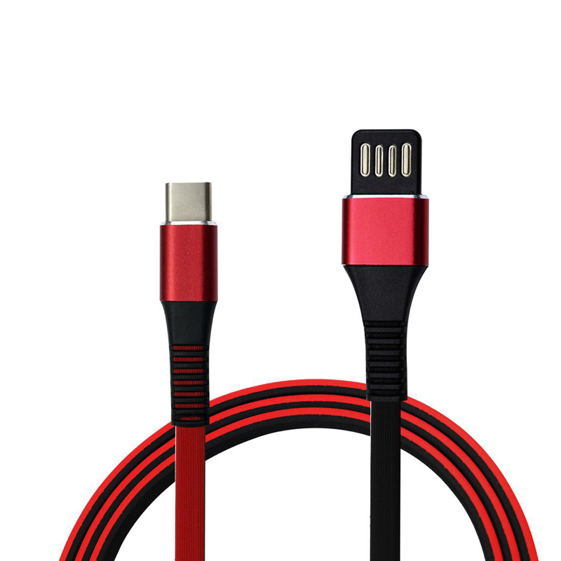 KPS-6401CB fladt dobbeltfarvet reversibelt USB-kabel