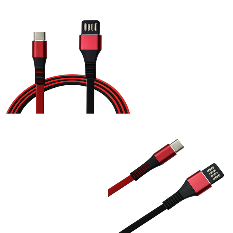 KPS-6401CB fladt dobbeltfarvet reversibelt USB-kabel