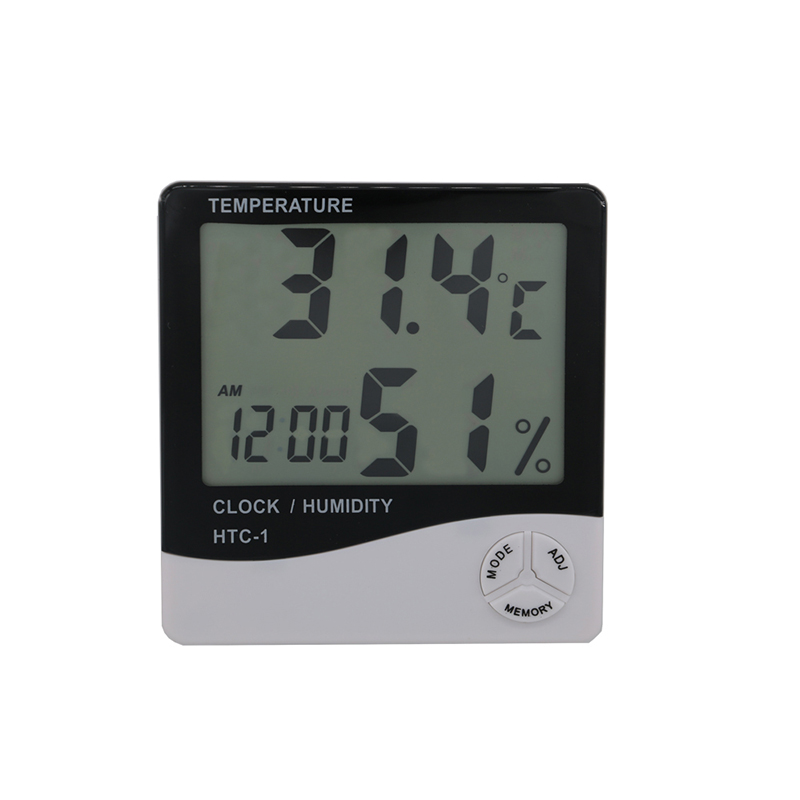 Hjemmekontor Biltemperatur Fugtighedsmåler Tidsdisplay og indbygget ur med stort LCD-display Termometer Hygrometer