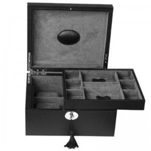 Sort lædervalet kuffert