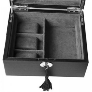 Sort lædervalet kuffert