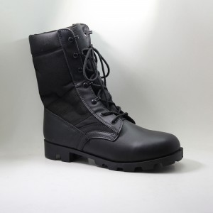 Sort læder gummi ydersål Military Army Combat Boots