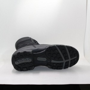 Herre sorte kampstøvler med PU-belagt læder