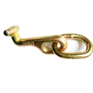 Smedet G70 T-krog med svejset led gulbelagt