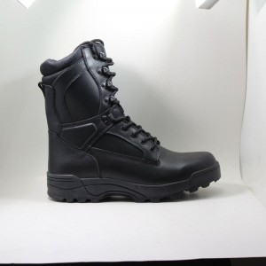 Mænds ægte læder hær bekæmper militære støvler med lynlås