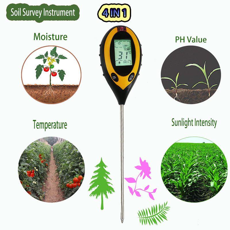 Personlige mærker bestiller jordtester PH-målingstermometer med høj nøjagtighed