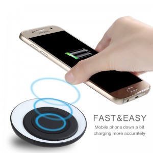 KPS-9503HC OEM innovativ skål 10W hurtig trådløs qi-telefonoplader med led