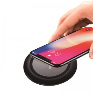 KPS-9502HCHot sælger 7,5 W spejl mini runde QI trådløs oplader til telefon