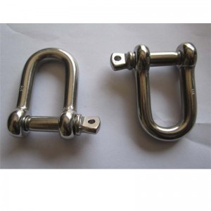G210 Løftning Hot Dip Galvaniseret skruepind US Dee Type Carbon Steel Drop Forged Marine Rigging Chain D Shackle