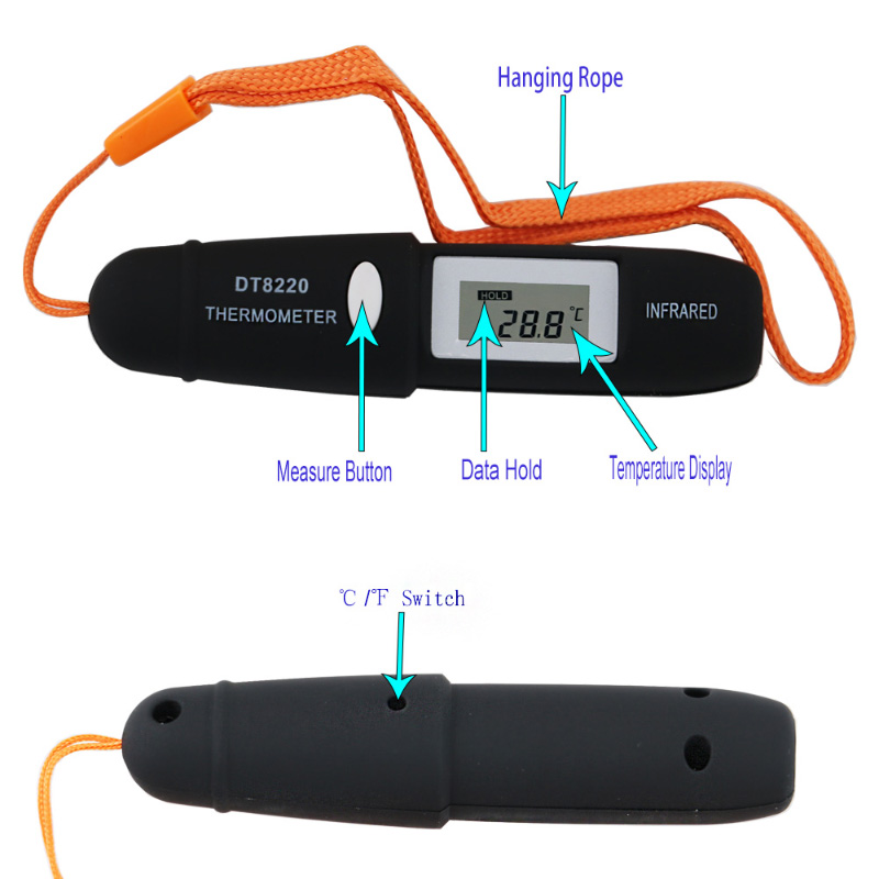 Produktion Infrarød pentermometer Mini Wearable Kontaktløs termometer