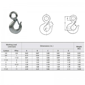 320A Øjenhejse-krog med malet klink