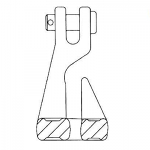 Smedet legering Clevis Grab Bend Hook