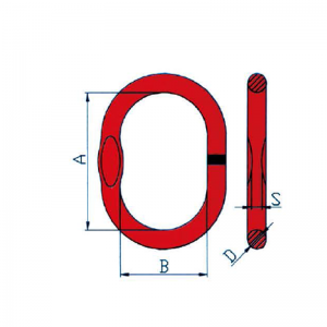 A-343 svejset masterlink med flad