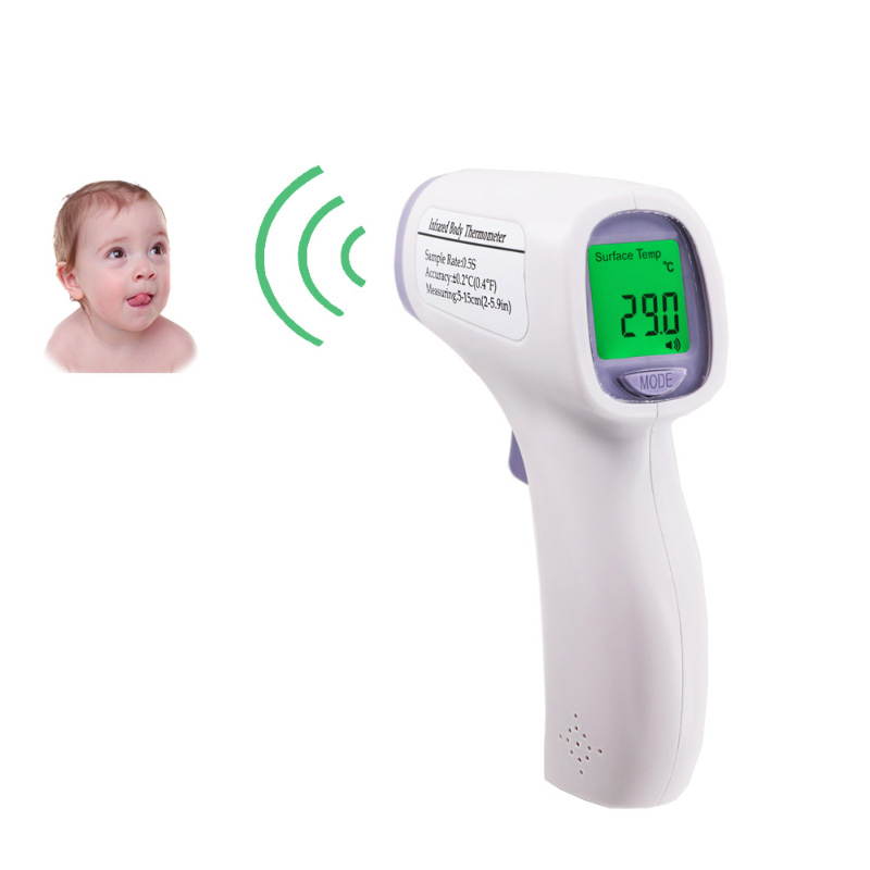 Infrarødt pande-termometer, der måler babylegemeskift