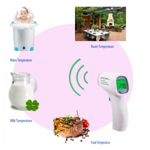 Infrarødt pande-termometer, der måler babylegemeskift