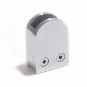 Rustfrit stål D-type glasklemme med plade