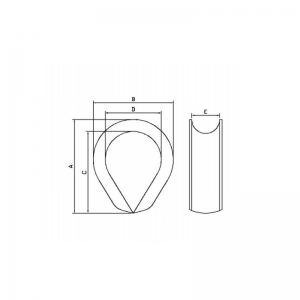 Galvaniseret stål K-3 fingerbøl til fiber reb