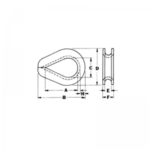 Ekstra kraftig G-414 galvaniseret fingerbøl