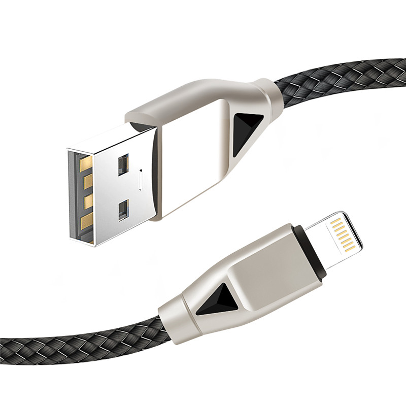 KPS-8449CB nylon USB-kabel -diamond type-c / belysning / mikro