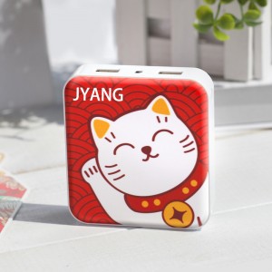 Lucky Cat mobil strømforsyning tynd kompakt opladningsskat 10000mAh Mini tegneserie sød telefonopladning