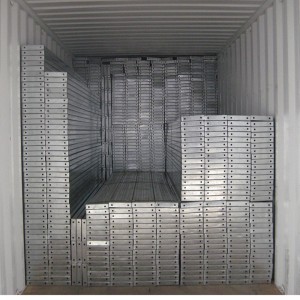 210 Bredde galvaniseret stillads metalplade med 10 mm hul