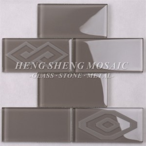 HSP42 Høj kvalitet mønster Glasstensten Mosaik Subway Fliser til køkkenbagsplettervægge
