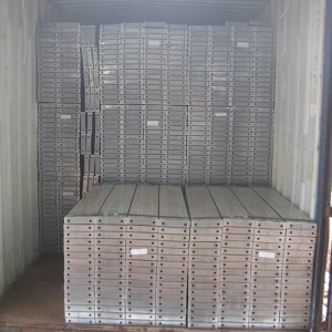 250 bredde galvaniseret stillads stålplade