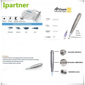 Ipartner Artmex V6 Tattoo Machine Permanent Makeup Øjenbryn Læbenmikropigmentering MTS PMU