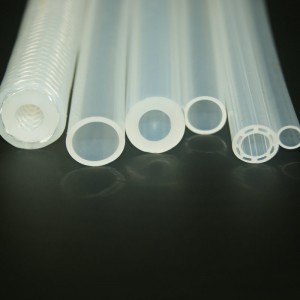 Varmebestandigt høje gennemsigtige rør af silikongummi til maskiner