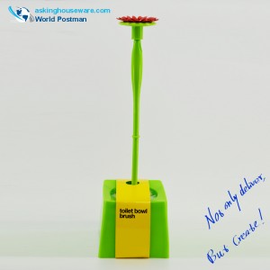 Akbrand blomsterformet toiletbørste med firkantet kaddy